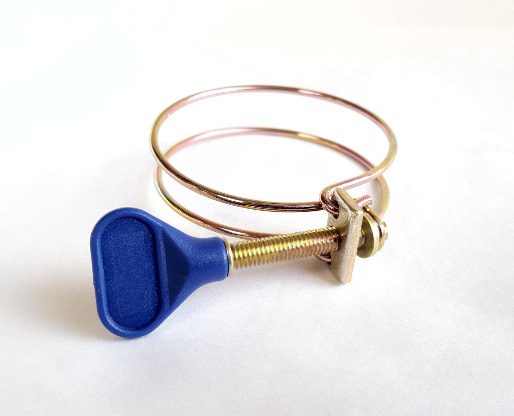 56-60mm Double Wire Butterfly Hose Clamp for 57mm flex pipe